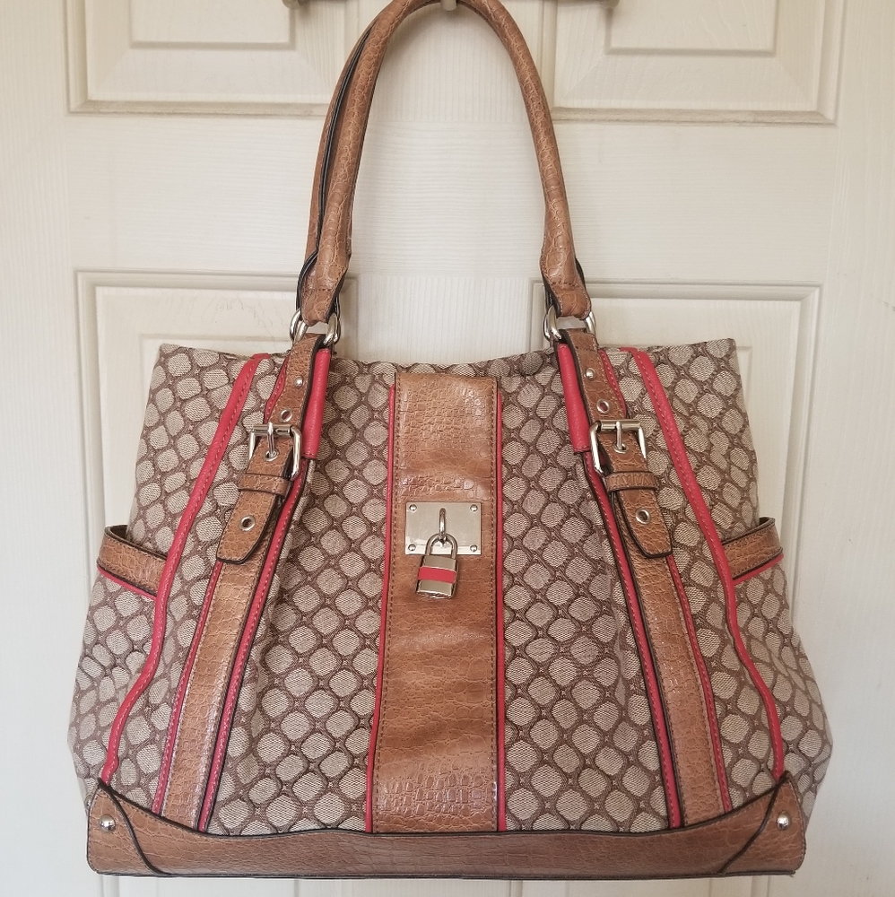 NINE WEST BROWN/RED PURSE